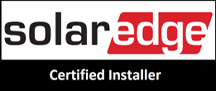 SolarEdge Certified Installer black white and red badge