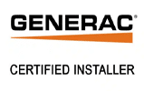 Generac Certified Installer Orange White Black logo