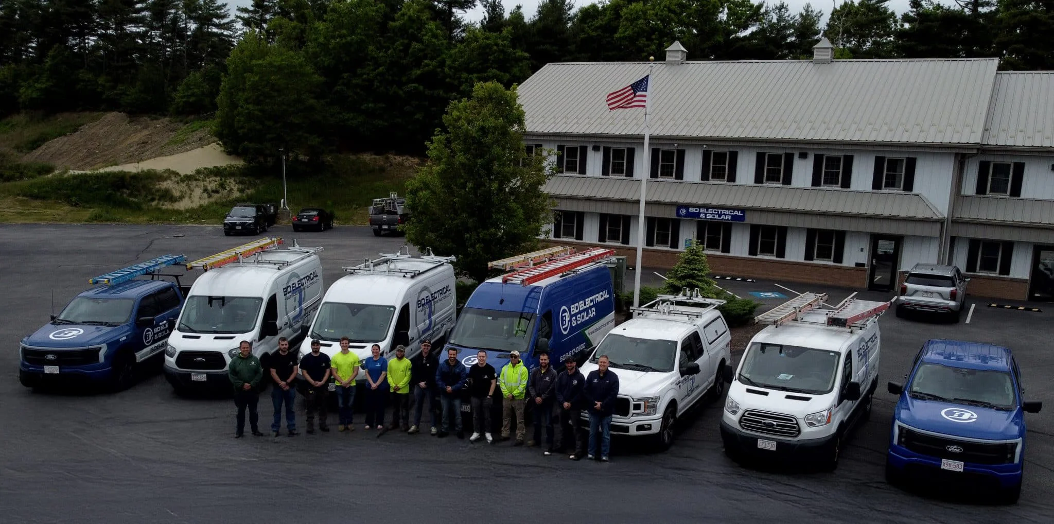 BD Electrical and Solar team and service fleet