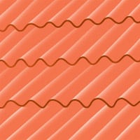 Clay or terracotta roofing tiles in a wavy pattern, relevant for solar installation discussions.
