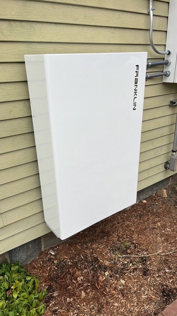 FranklinWH home battery installed beside a Gloucester residence